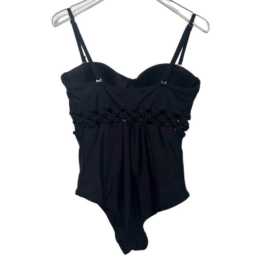 River Island Black One Piece Swimsuit/UK12/US8 - Picture 3 of 9